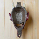 Red Horned Devil Wall Mounted Cast Iron Bottle Opener With Painted Antique Finish (3" x 5") - Jones Peak