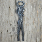 Showgirl Bottle Opener Aluminum With Raised Detail & Antique Finish (8" Tall) - Jones Peak