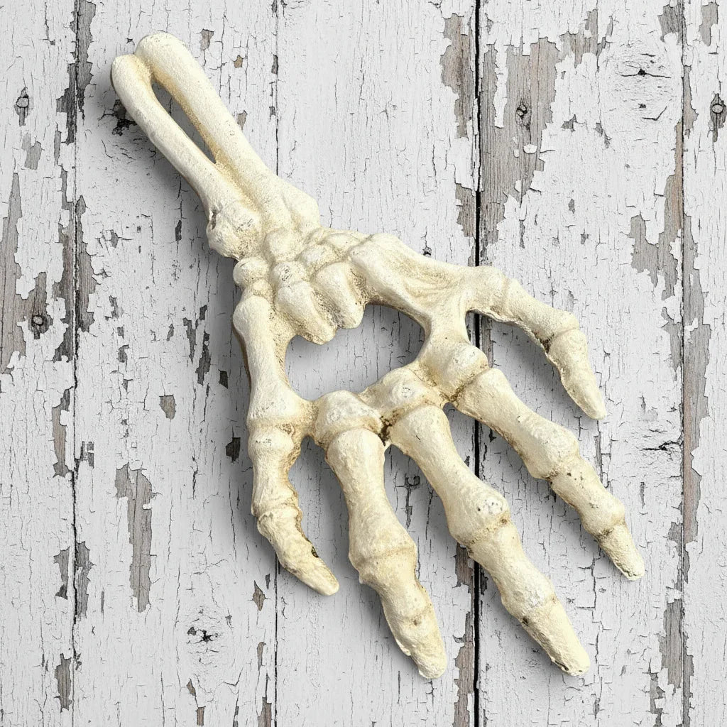 Skeleton Hand Cast Iron Bottle Opener With Antique Finish (6.5" Long) - Jones Peak