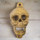 Skull Cast Iron Wall Mounted Bottle Opener With Antique Finish (5" x 2.75") - Jones Peak