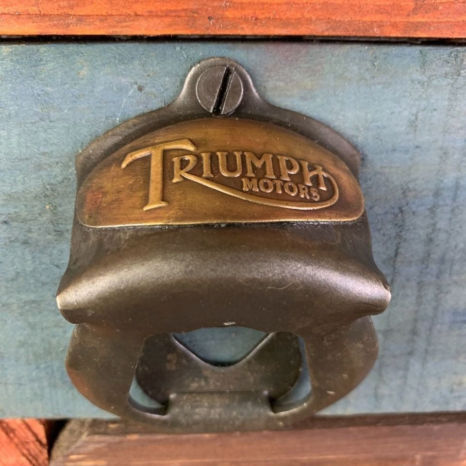 Triumph Motors Die Cast Metal Wall Mounted Bottle Opener (2.5" x 3.25") - Jones Peak