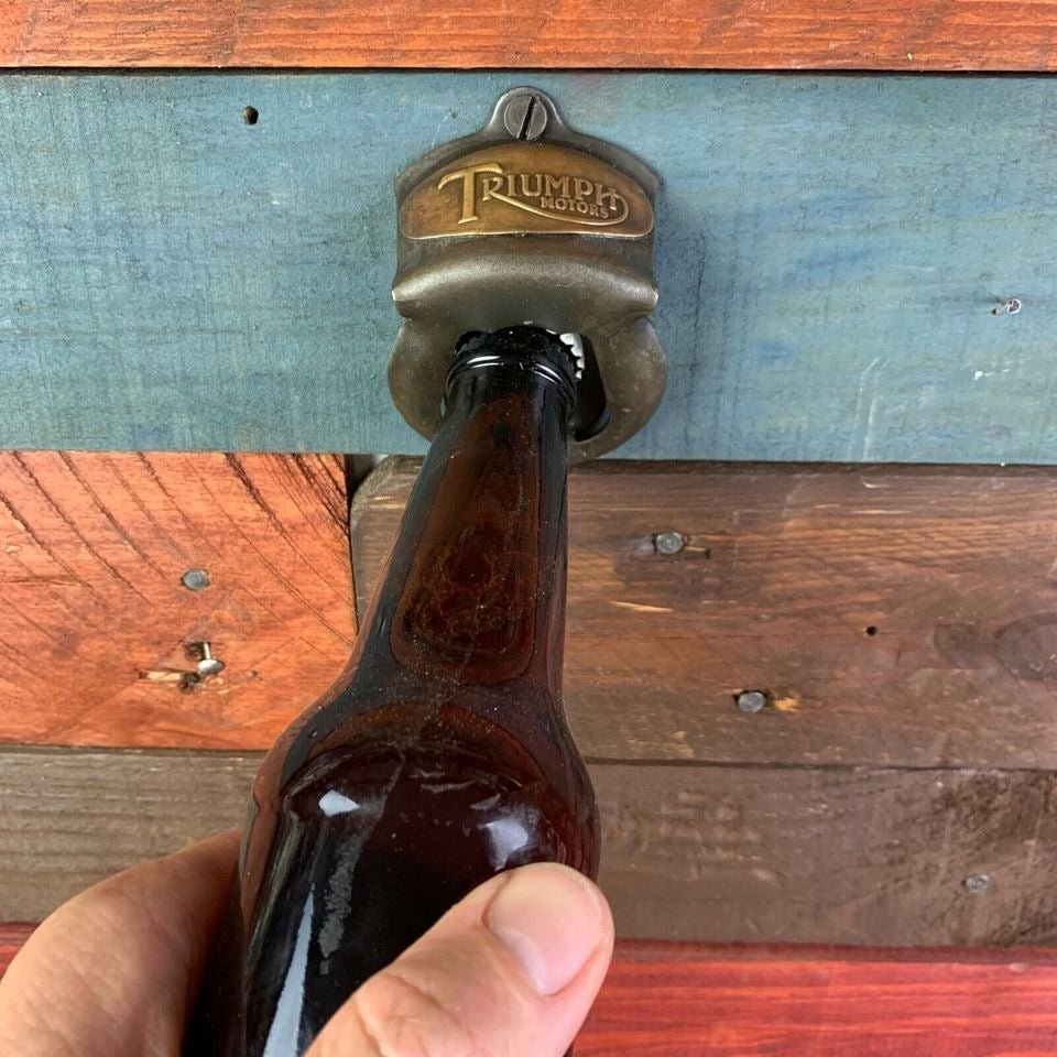 Triumph Motors Die Cast Metal Wall Mounted Bottle Opener (2.5" x 3.25") - Jones Peak