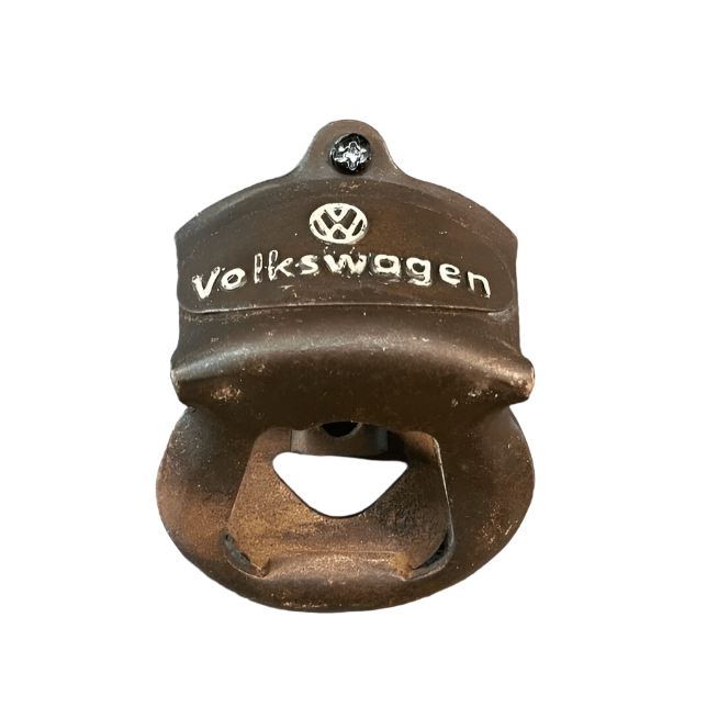 Volkswagen Wall Mounted Bottle Opener With Painted Antique Finish (3.25" x 2.5") - Jones Peak