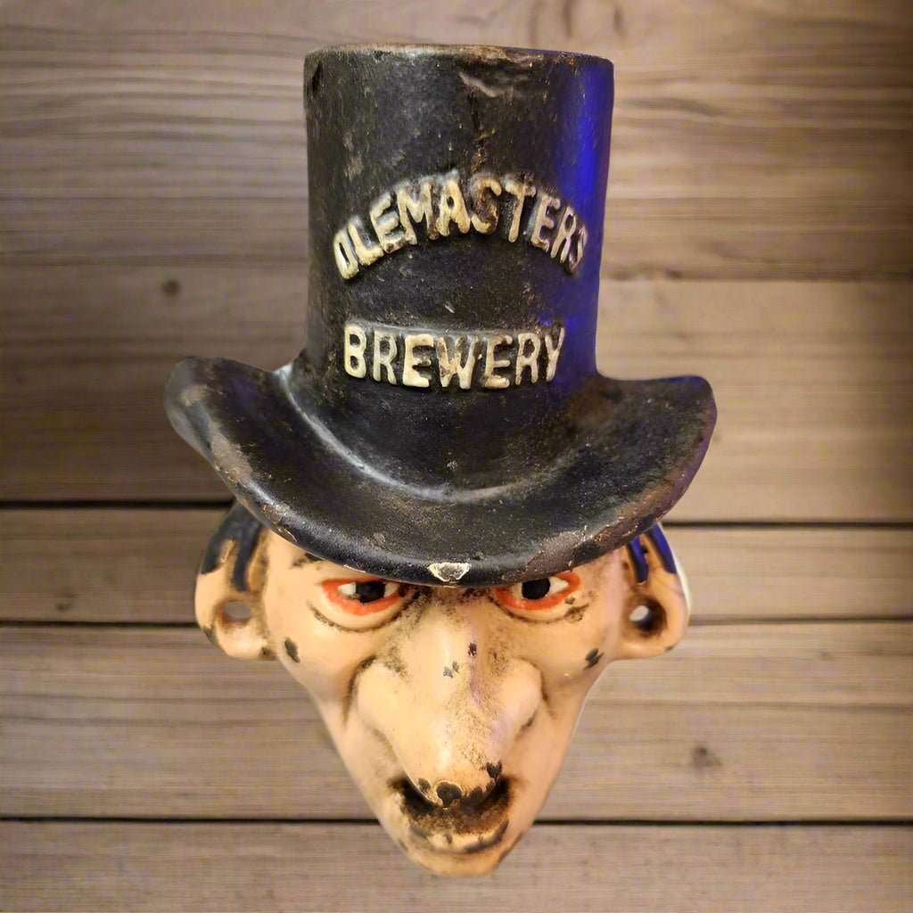 Warlock Olemasters Brewery Cast Iron Wall Mounted Bottle Opener With Painted Antique Finish (4.5" x 3") - Jones Peak