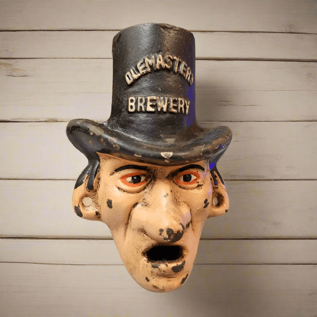 Warlock Olemasters Brewery Cast Iron Wall Mounted Bottle Opener With Painted Antique Finish (4.5" x 3") - Jones Peak