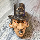 Warlock Olemasters Brewery Cast Iron Wall Mounted Bottle Opener With Painted Antique Finish (4.5" x 3") - Jones Peak
