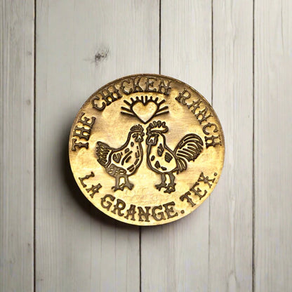 Brothel Solid Brass Tokens With Raised Lettering & Antique Finish (Set Of 6 Assorted Tokens) - Jones Peak