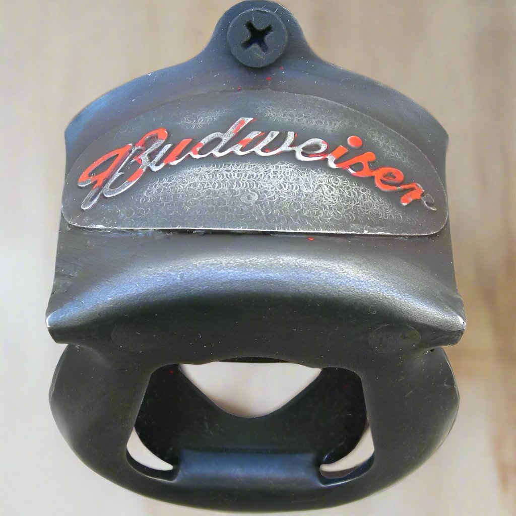 Budweiser Wall Mounted Bottle Opener Die Cast With Painted Antique Finish