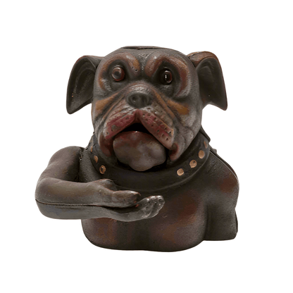 Bulldog Cast Iron Mechanical Coin Bank With Painted Antique Finish (5" x 6.5") - Jones Peak