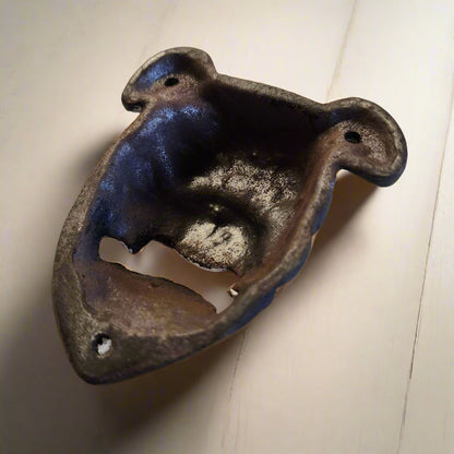 Bulldog Cast Iron Wall Mounted Bottle Opener With Painted Antique Finish (3.5" X 4") - Jones Peak