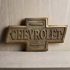 Chevrolet Solid Brass Embossed Plaque With Antique Finish (6.5" x 3.5") - Jones Peak