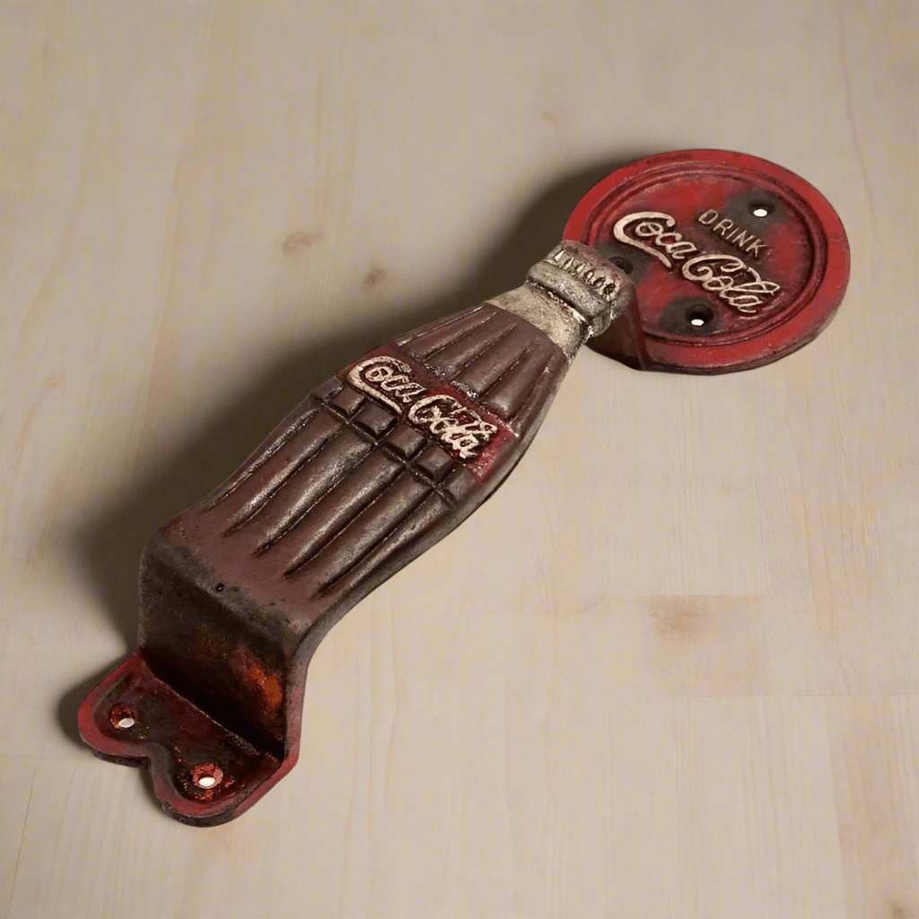 Coca - Cola Cast Iron Door Handle With Antique Finish (10" x 3") - Jones Peak