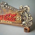 Coca - Cola Fountain Service Register Sign Double - Sided Cast Iron With Antique Finish (8" x 3.5") - Jones Peak