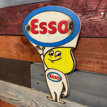 Esso Standard Oil Cast Iron Plaque With Painted Antique Finish (11" x 7.5") - Jones Peak