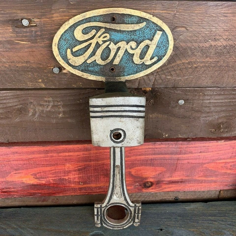 Ford Cast Iron Door Handle With Painted Antique Finish (9.5" x 4.5") - Jones Peak