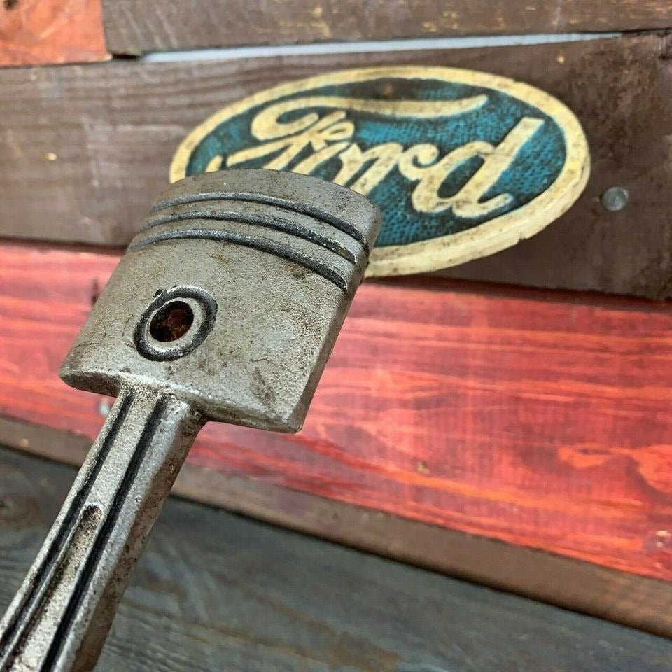 Ford Cast Iron Door Handle With Painted Antique Finish (9.5" x 4.5") - Jones Peak