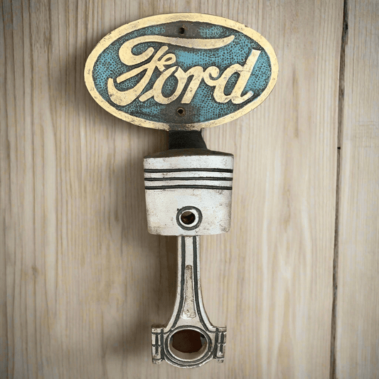 Ford Cast Iron Door Handle With Painted Antique Finish (9.5" x 4.5") - Jones Peak