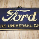 Ford Universal Car Wings Cast Iron Plaque With Raised Lettering (14" x 7") - Jones Peak