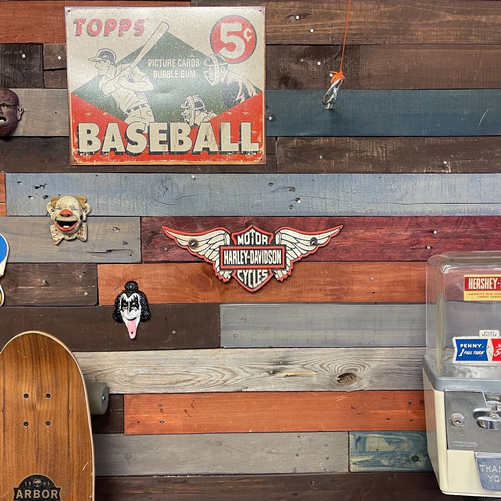 Motorcycle Wings Solid Cast Iron Plaque With Painted Antique Finish (15" x 6") - Jones Peak