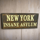 New York Insane Asylum Cast Iron Plaque With Antique Finish (7.75" x 3.5") - Jones Peak