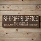 Sheriff Office Pat Garrett Cast Iron Plaque With Antique Finish (7.75" x 3.5") - Jones Peak
