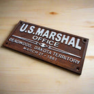 Deadwood U.S. Marshal Office 1861 Cast Iron Plaque - Jones Peak