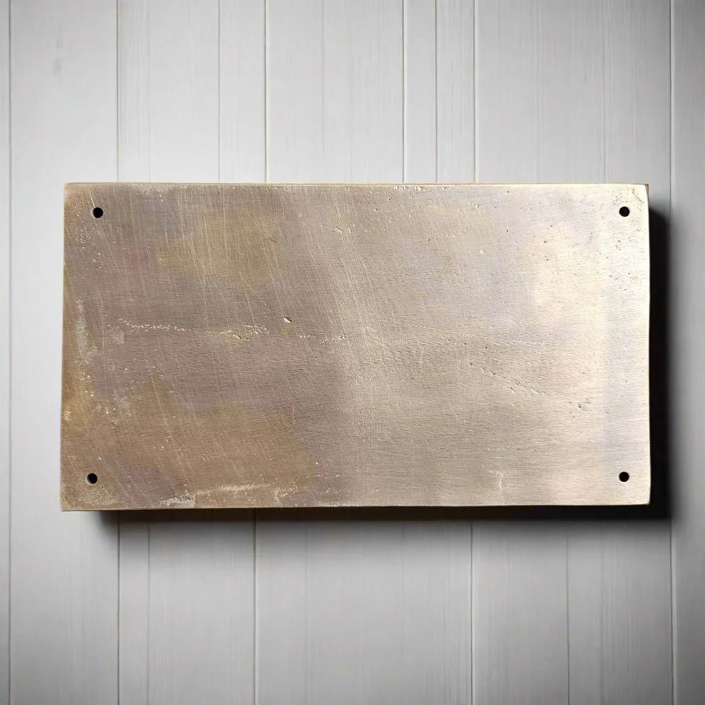 Winchester Repeating Arms Solid Brass Plaque With Raised Lettering (6.75" x 3.75") - Jones Peak
