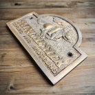Winchester Rider Rifles & Shotguns Solid Brass Plaque With Antique Finish (5" x 3") - Jones Peak
