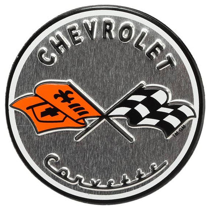 Chevrolet Corvette Round Embossed Metal Magnet (2.5" Round) - Jones Peak