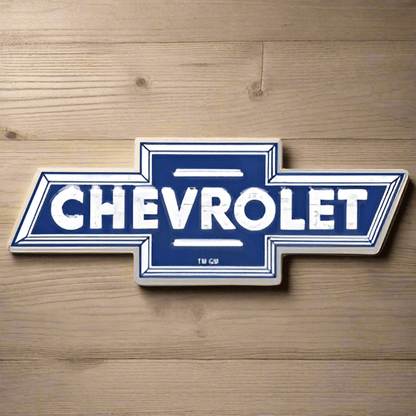 Chevrolet Logo Embossed Metal Magnet (4" x 1.5") - Jones Peak