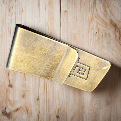 Chevrolet Solid Brass Money Clip With Raised Lettering & Antique Finish (2.25" x 1") - Jones Peak