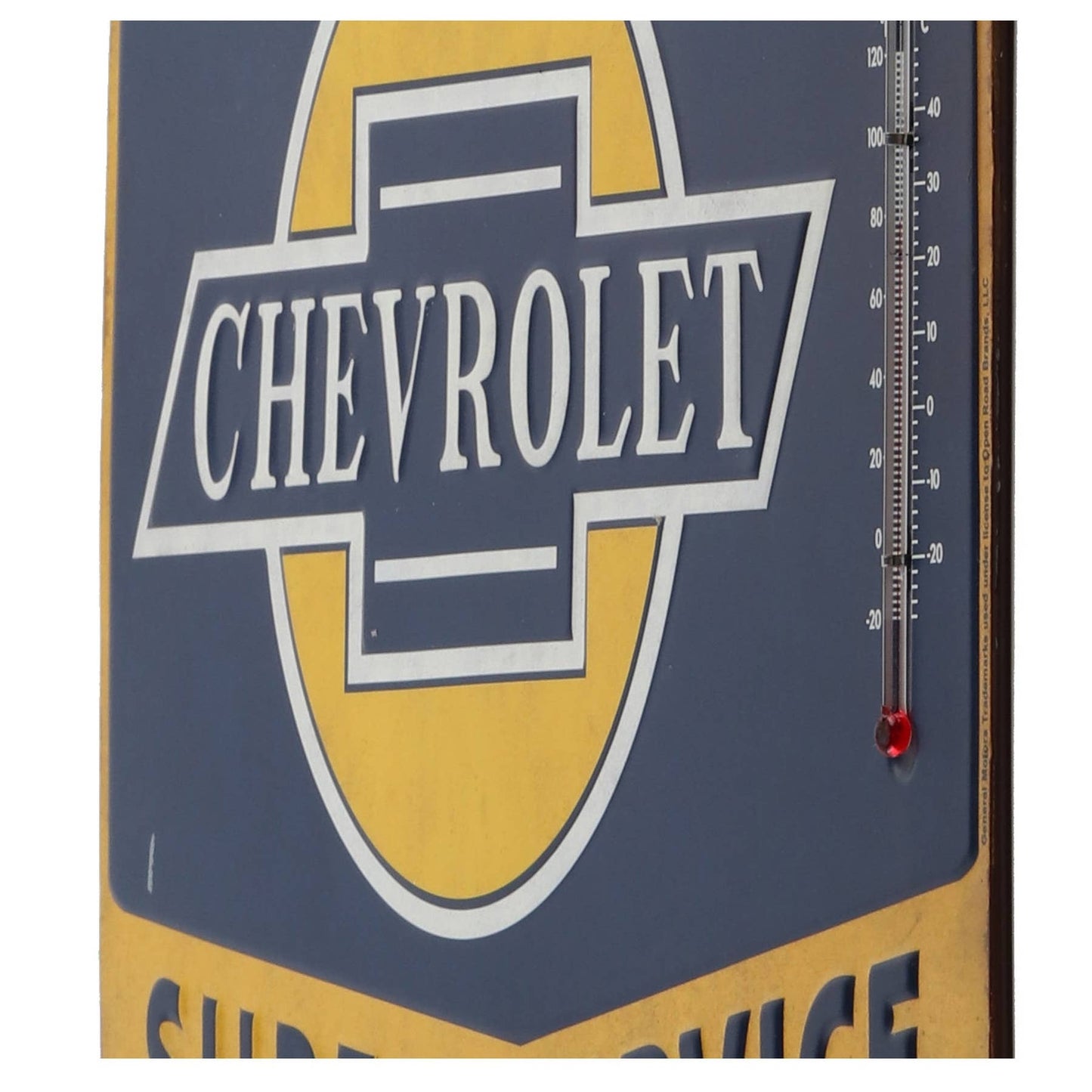 Chevrolet Super Service Embossed Wall Thermometer (14" x 10.25") - Jones Peak