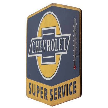 Chevrolet Super Service Embossed Wall Thermometer (14" x 10.25") - Jones Peak