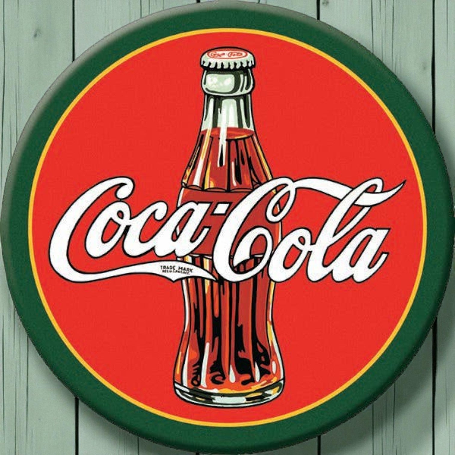 Coca - Cola 1930's Vintage Bottle Logo Magnet (3" Round) - Jones Peak