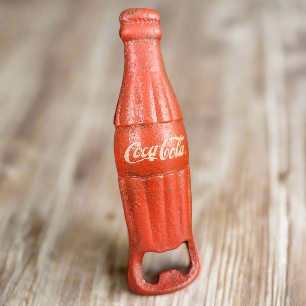 Coca - Cola Cast Iron Bottle Opener With Painted Antique Finish (5.5" Tall) - Jones Peak