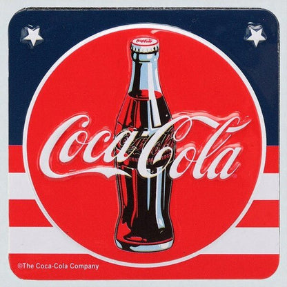 Coca - Cola Flag Embossed Metal Magnet (2.5" x 2.5") - Jones Peak