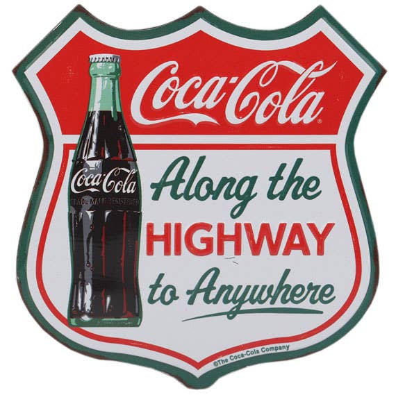 Coca Cola Highway Sign Metal Magnet (4" x 4") - Jones Peak