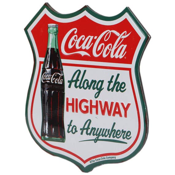 Coca Cola Highway Sign Metal Magnet (4" x 4") - Jones Peak
