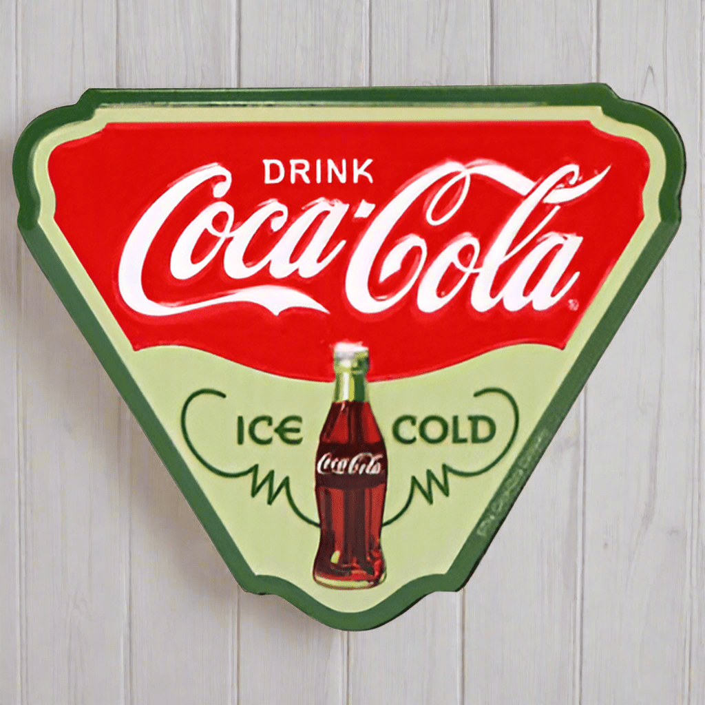 Coca - Cola Ice - Cold Embossed Metal Magnet (3" x 2.5") - Jones Peak