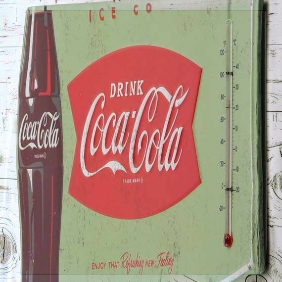 Coca - Cola Ice Cold Embossed Wall Thermometer - Jones Peak