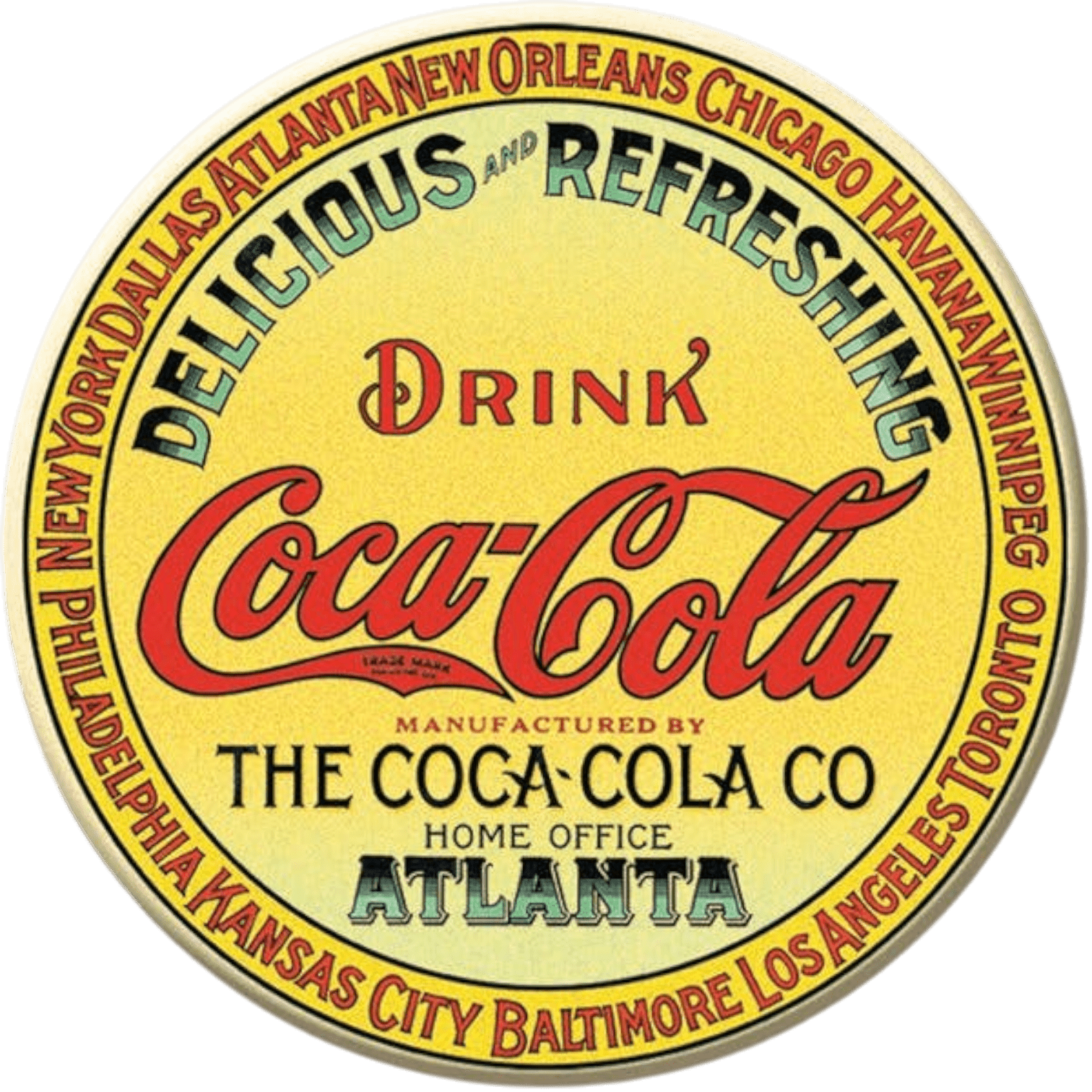 Coca - Cola Keg Vintage Label Magnet (3" Round) - Jones Peak