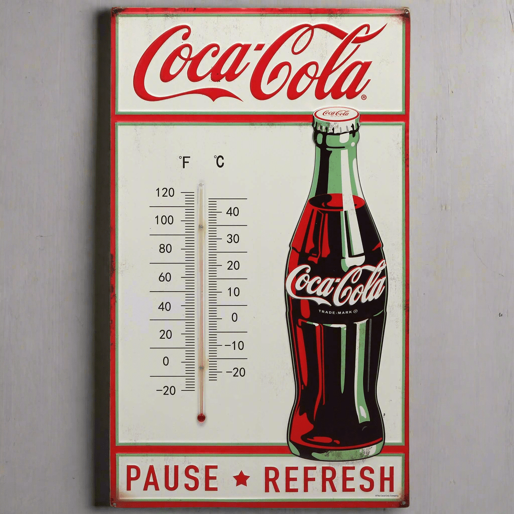 Coca - Cola Pause & Refresh Embossed Wall Thermometer (12" x 20") - Jones Peak