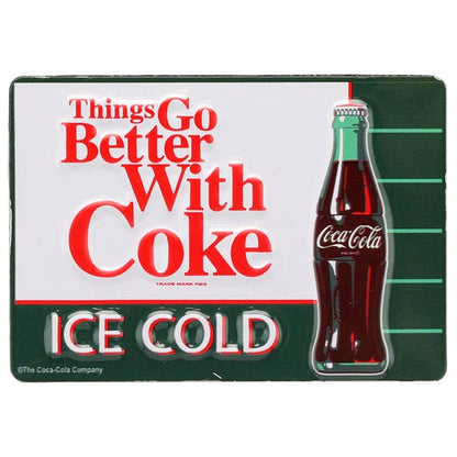 Coca - Cola Things Go Better Embossed Metal Magnet (3" x 2") - Jones Peak