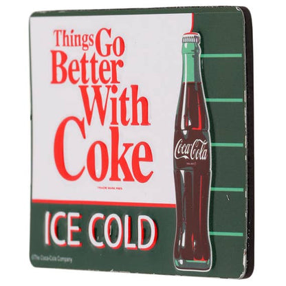 Coca - Cola Things Go Better Embossed Metal Magnet (3" x 2") - Jones Peak