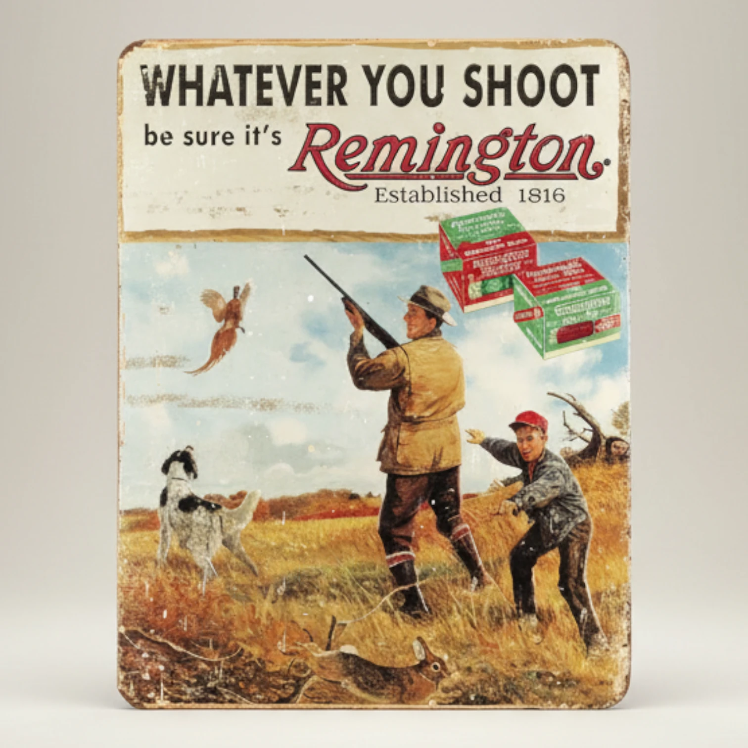 Remington Whatever You Shoot Metal Wall Sign