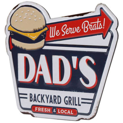 Dad's Backyard Grill Metal Magnet (5" x 4") - Jones Peak