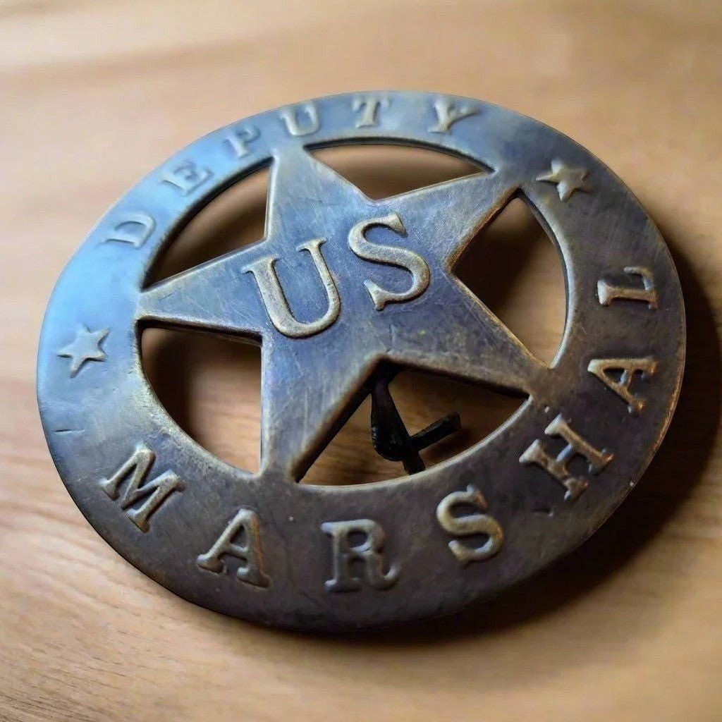 Deputy Marshal Solid Brass Badge – Jones Peak