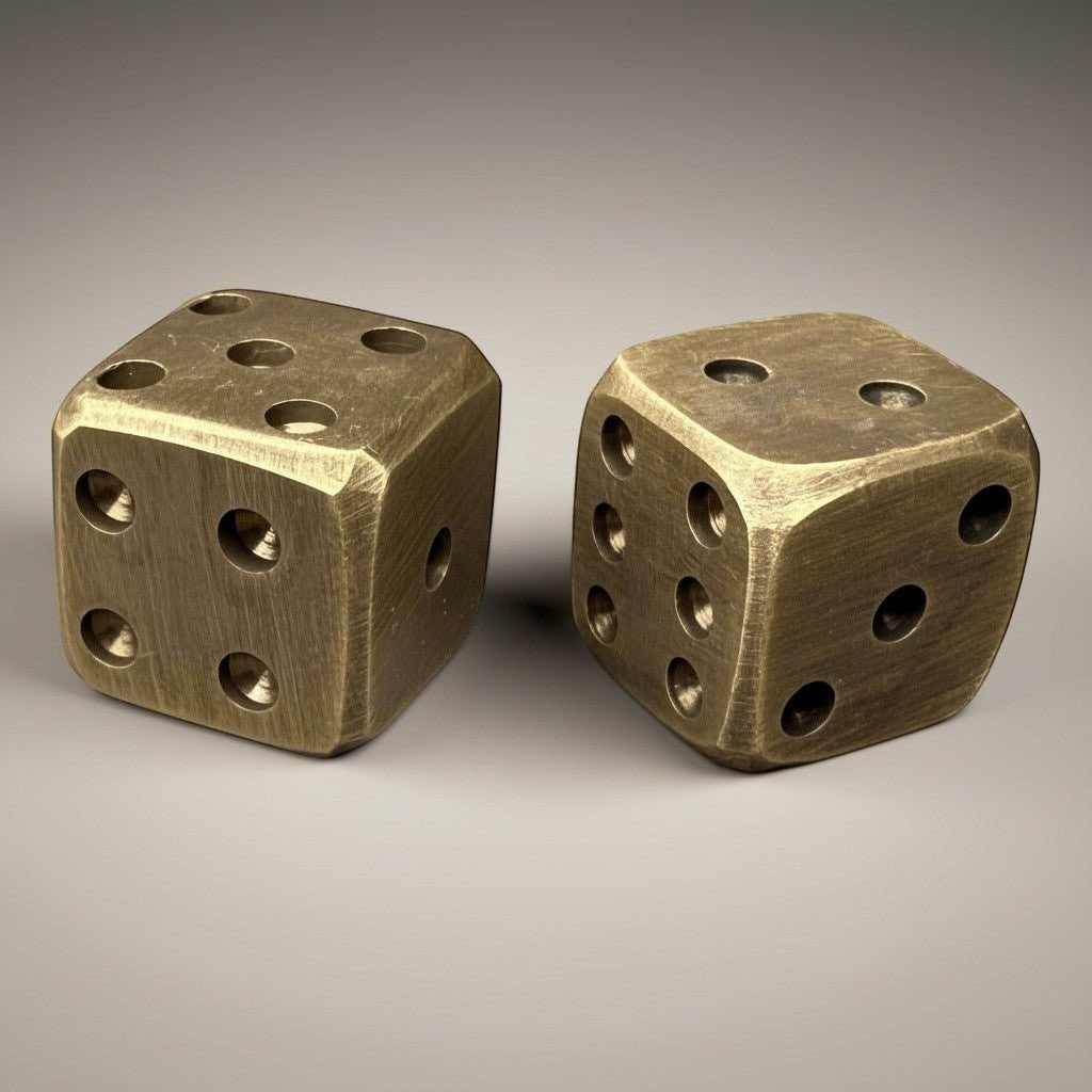 Dice Solid Brass And Rounded Corners - Jones Peak