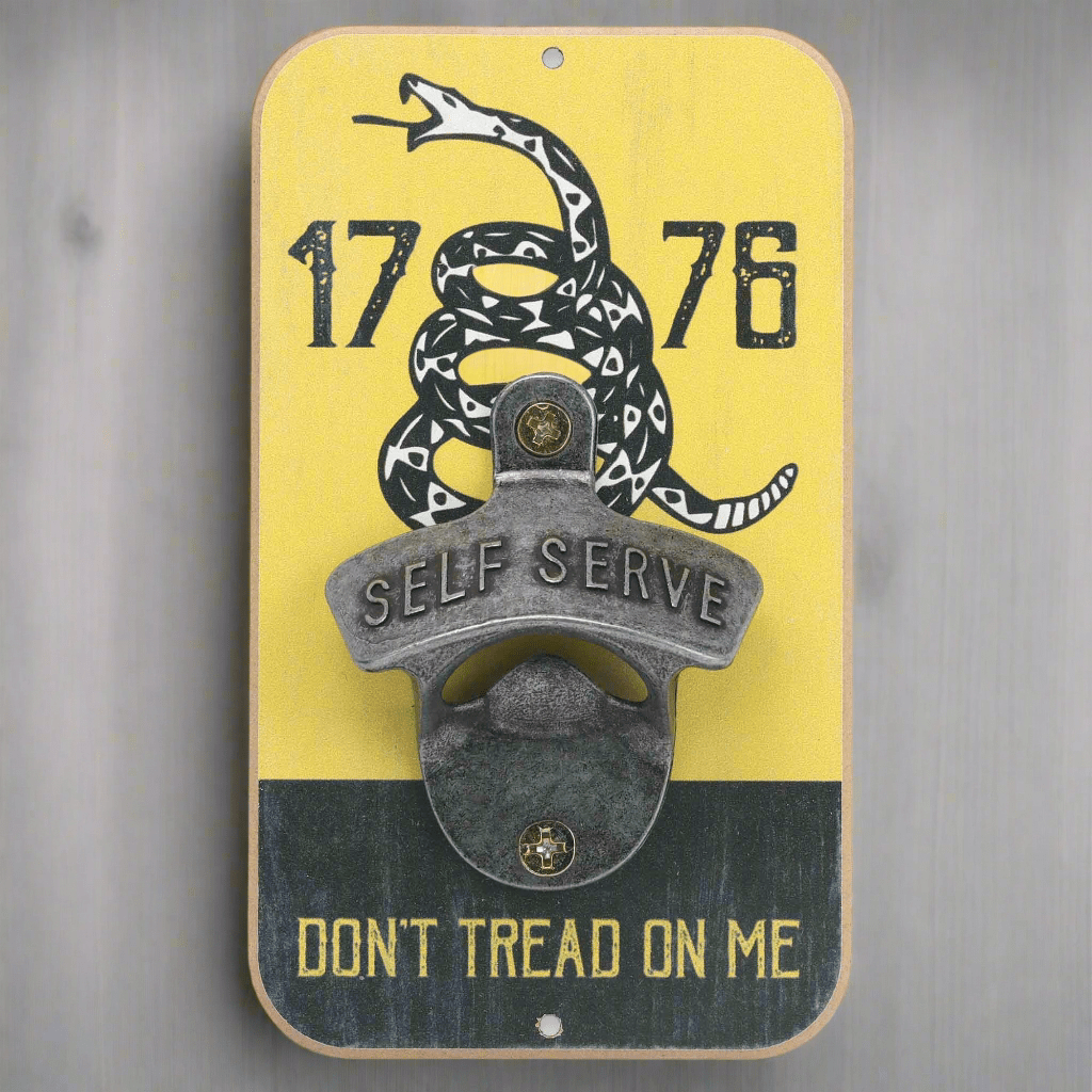 Don't Tread On Me 1776 Wall Bottle Opener (3.5" x 6") - Jones Peak