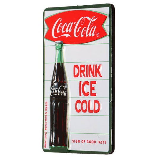 Drink Ice Cold Coca - Cola Embossed Magnet (2" x 2.8") - Jones Peak